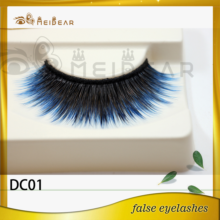 Wholesale price high quality colored faux eyelashes made in indonesia